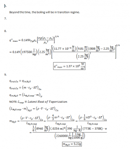 Heat Transfer - Pool Boiling in a Saturated Liquid