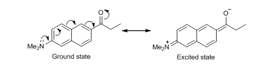 Prodan intramolecular charge transfer