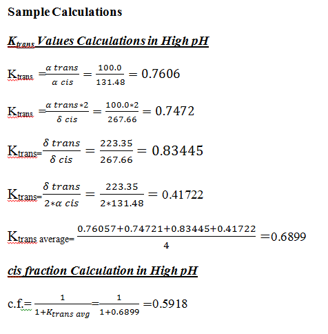 Sample Calculations