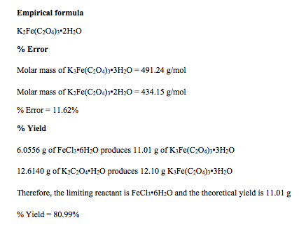 Ferric - Empirical Formula